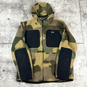 Mountain Hardwear Camo Fleece Hoodie Size XL Hiking & Climbing Adventure Gear